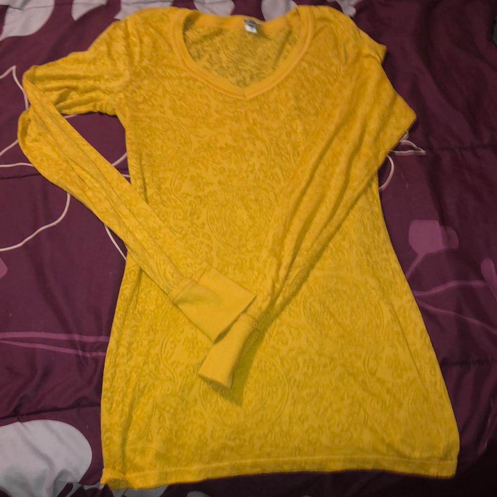 Sheer mustard top